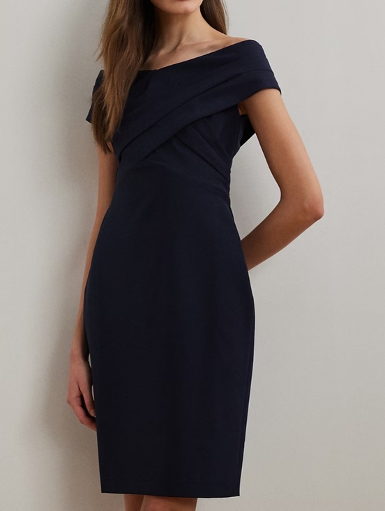 Lauren Ralph Lauren Dresses & Skirts - NWT RALPH LAUREN | $175 Crepe Off-the-Shoulder Cocktail Dress